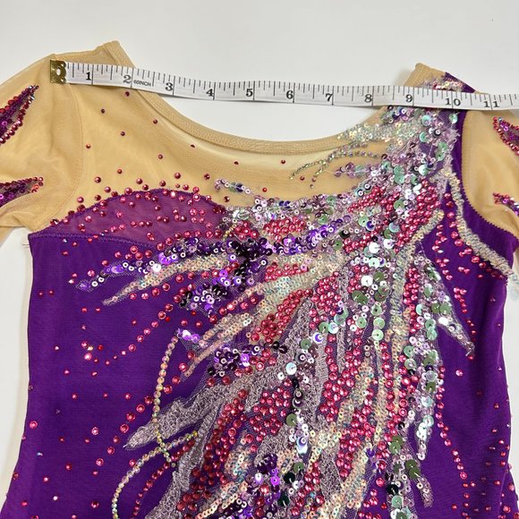 New Figure Skating Dress Size 10 (5~8T) with Hair Scrunchies (120~130cm) - Picture 10 of 14